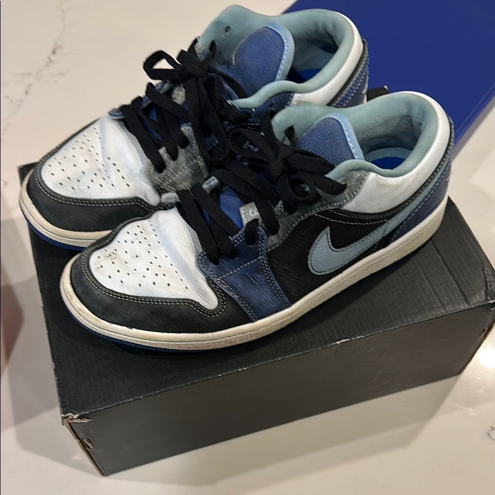 Nike Air Jordan Low Sneakers in Black and Blue